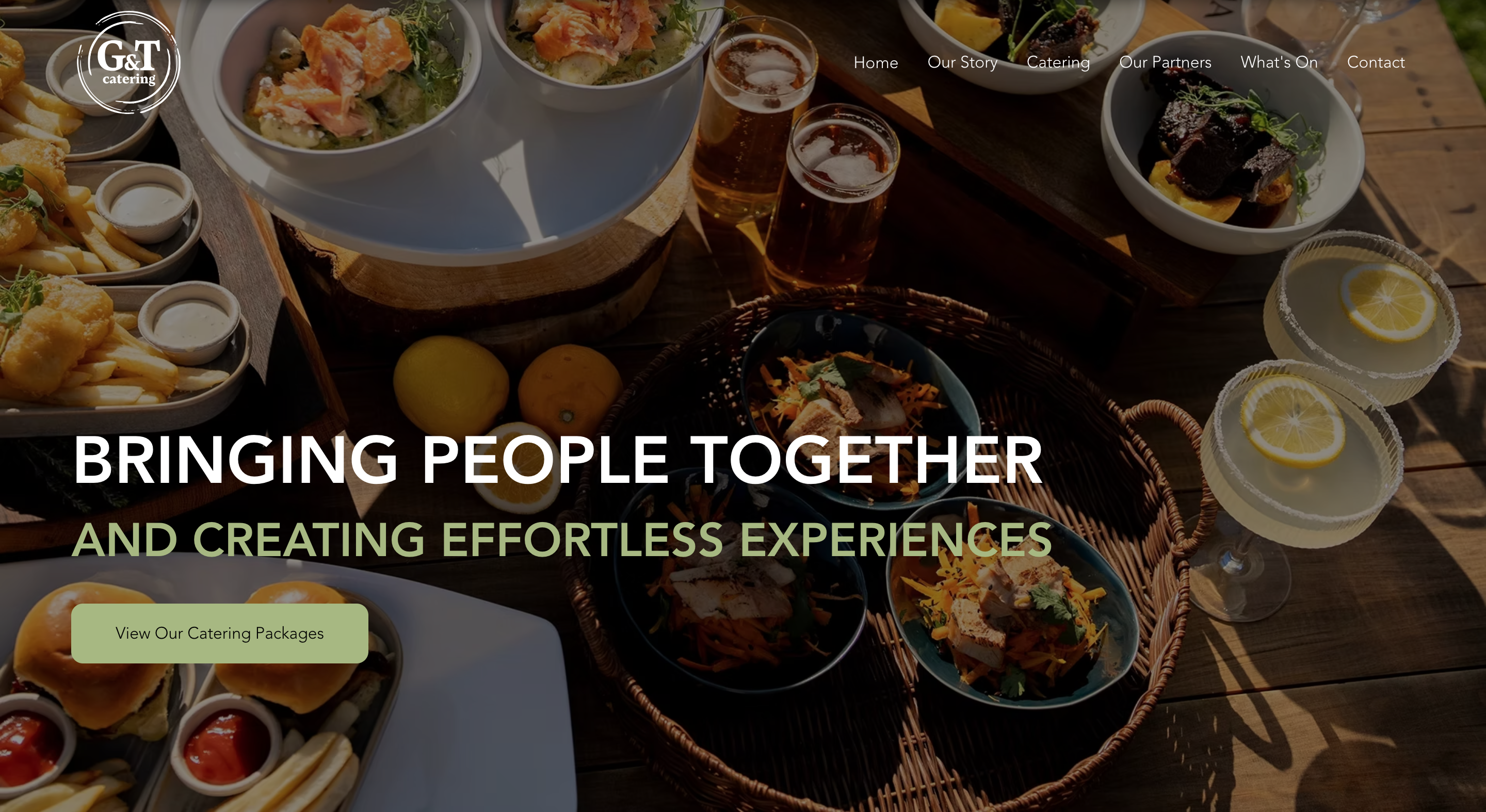 G&T Catering website showcase